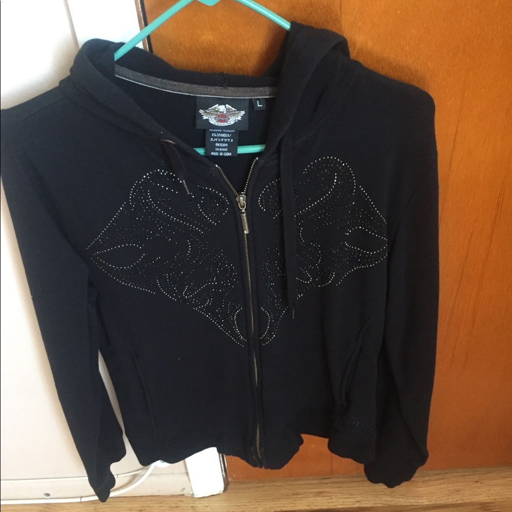 NWOT! Harley Davidson embellished sweatshirt 🔥